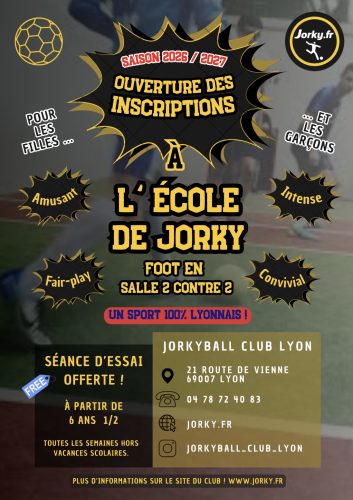 affiche école de jorkyball saison 2026/2027