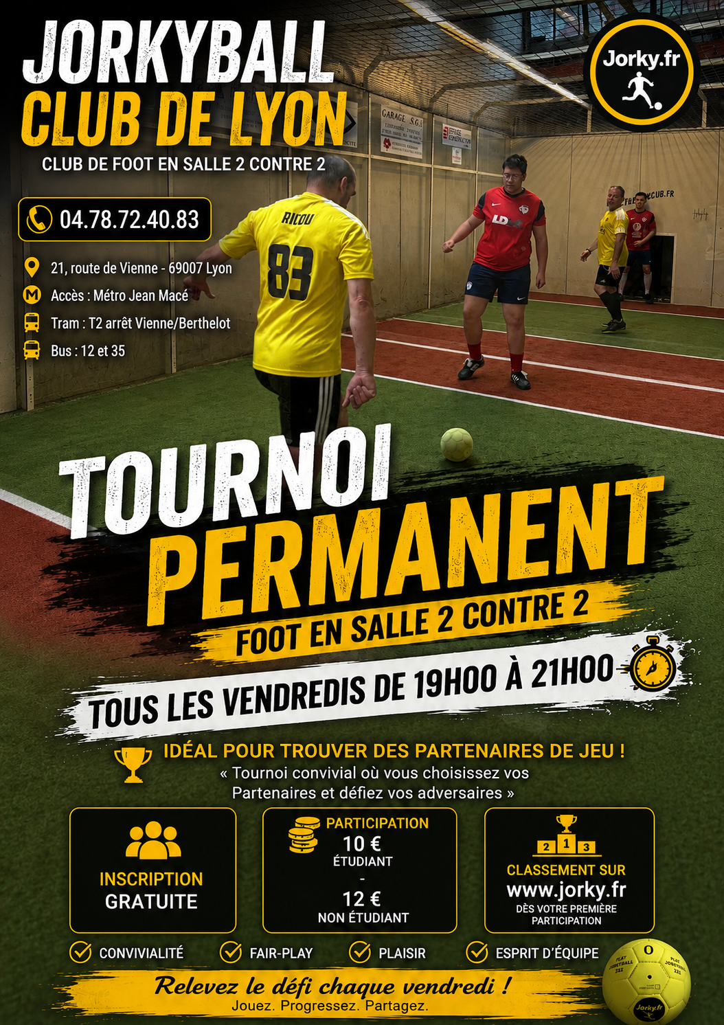 affiche du tournoi permanent chez jorky.fr tous les vendredis soir